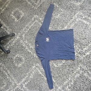 Ralph Lauren Men Pocket T Shirt Navy &Teal Long SleeveAmerican Eagle Size M